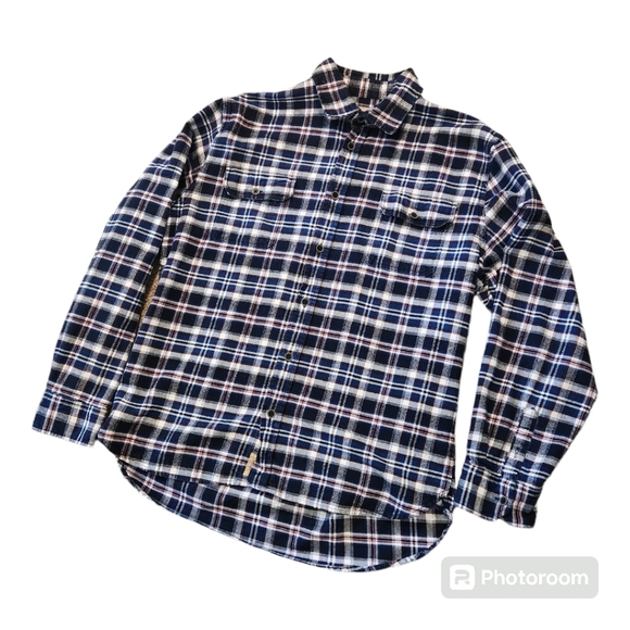 Jachs Flannel Shirt - Thick, Excellent Condition, Navy/Red/White Plaid, Size XLT - Picture 1 of 9